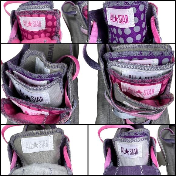 Converse Chuck Taylor All Star Junior Multi Tongue Athletic Low Top Sneakers 4 - Picture 5 of 12